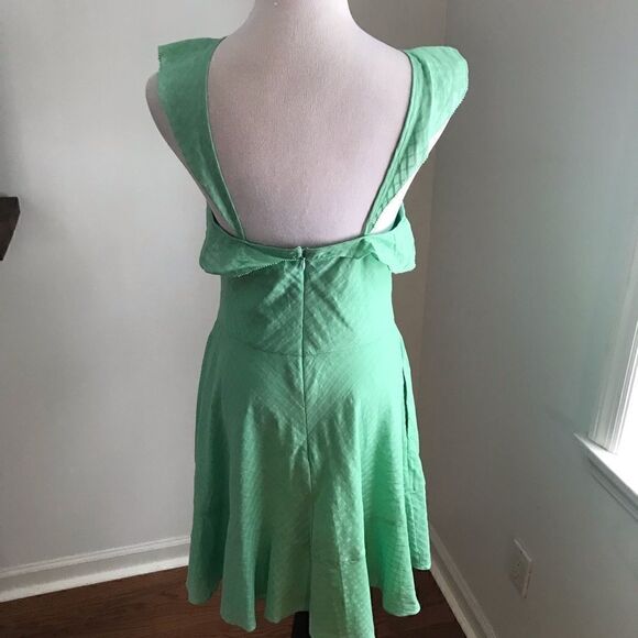 New! Banana Republic Mint Green Cross Cross Dress - Picture 5 of 9